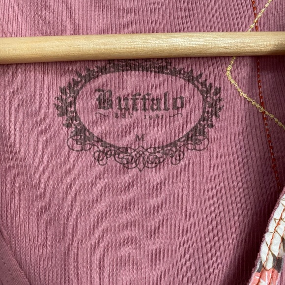 SOLD    Buffalo • Blush Pink Ribbed Patchwork Tee - Picture 8 of 11